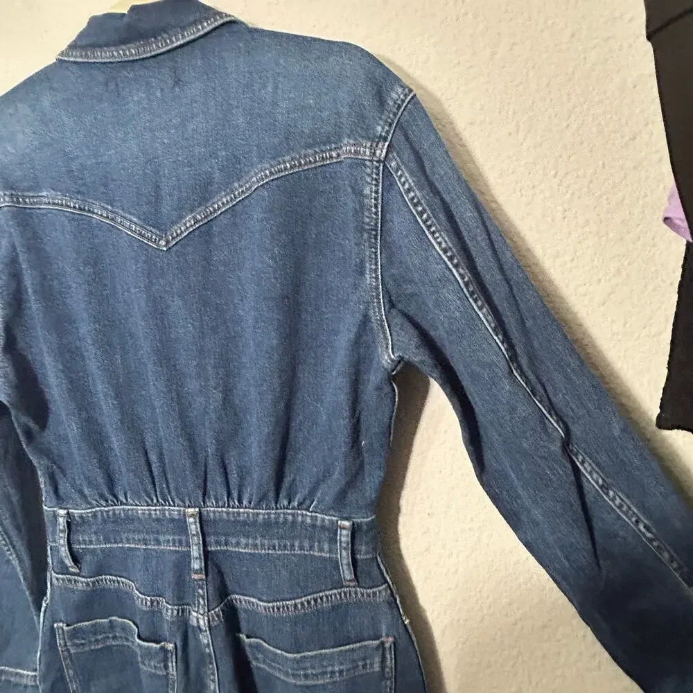 NEW Madewell Denim Western Midi Shirtdress in Laselle Wash Sz 2 Capsule Staple